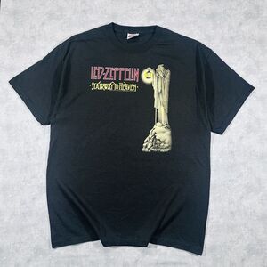 2000s Hanes Lead Zeppelin Stairway To Heaven Tour T-Shirt Black Size L